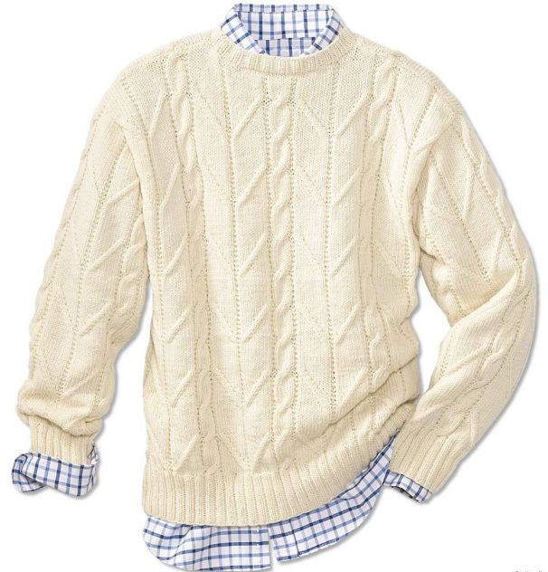 вязаный мужской свитер Весенние