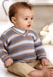 вязаный свитер для малыша