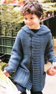вязаное пальто для детей