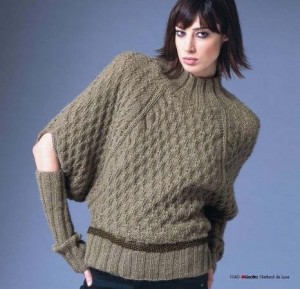 вязаный пуловер с рукавом реглан