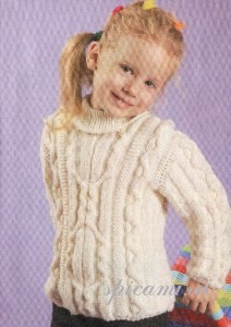 вязаный пуловер для девочки