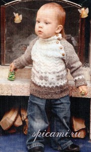 вязаный свитер для мальчика