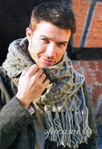 вязаный шарф для мужчины