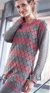 ажурный пуловер 