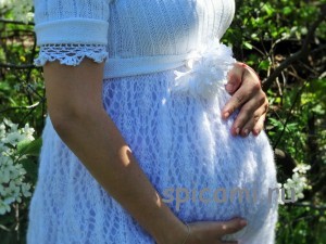 вязаное платье для беременной