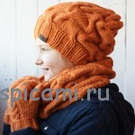 Вязаная шапка с косами (мастер-класс)