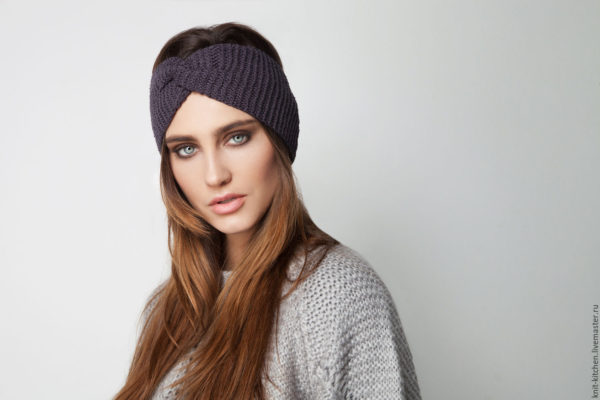 Как связать красивую повязку на голову спицами Как связать красивую повязку на голову спицами