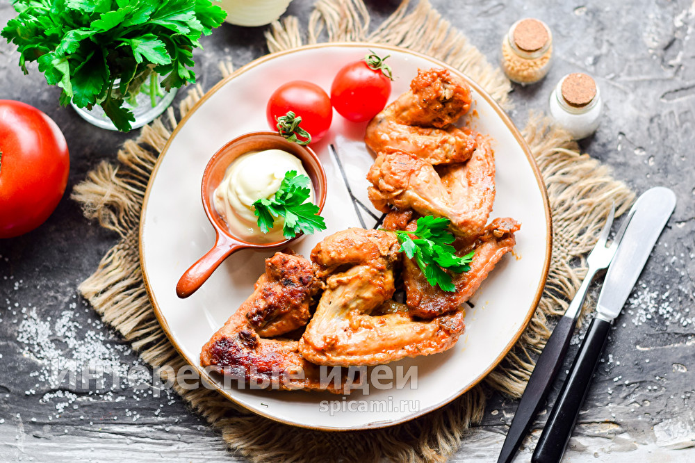 Куриные крылышки в медово-горчичном соусе — очень вкусное сочетание куриные крылышки в медово-горчичном соусе