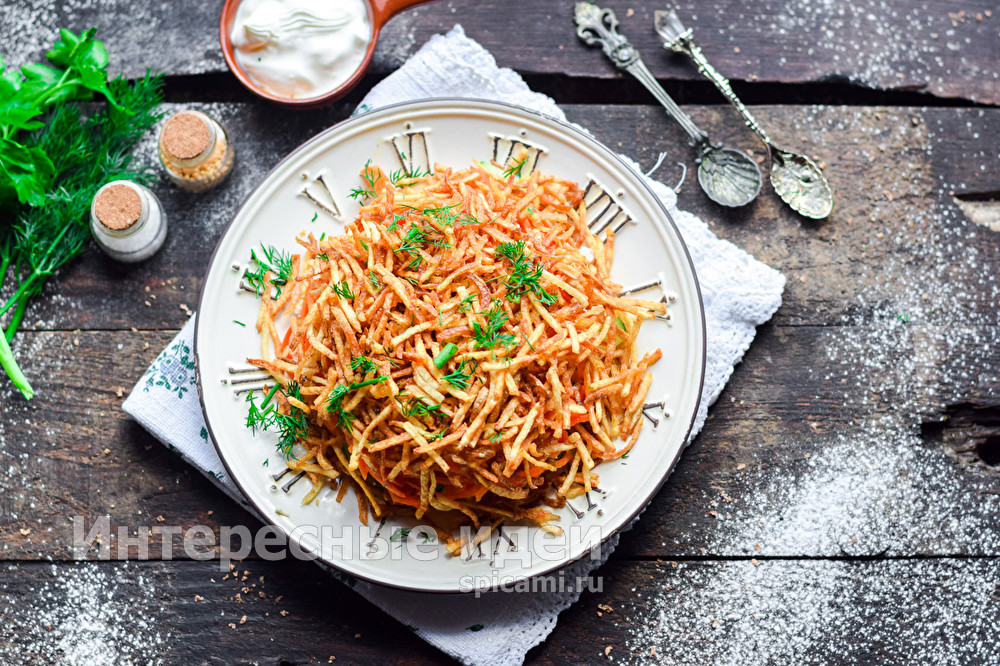 Салат «Муравейник» с корейской морковью салат "Муравейник" с корейской морковью