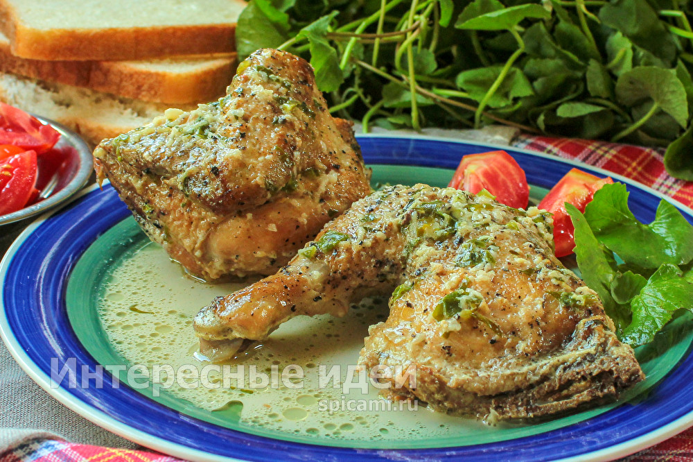 Цыпленок чкмерули по-грузински — традиционное грузинское блюдо цыпленок чкмерули по-грузински