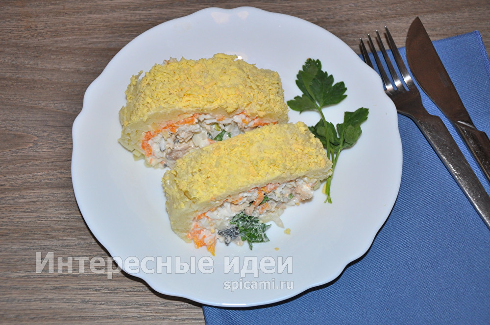 Салат-рулет «Карнавал» — вкусный и красивый салат-рулет Карнавал рецепт с фото