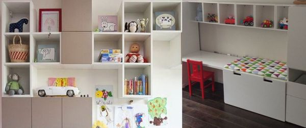 Интересные стеллажи для детской комнаты (50 фото)