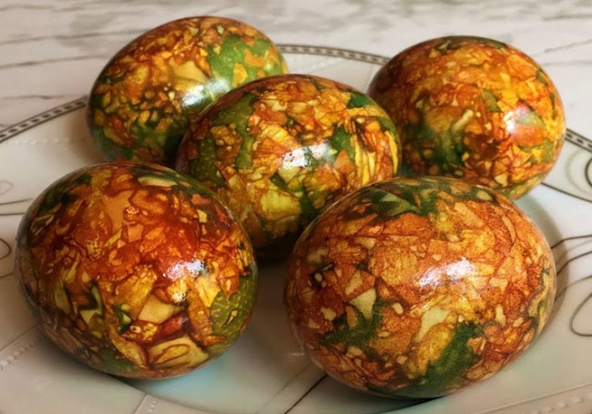 Мраморные яйца: пошаговое исполнение декора mramornye jajca