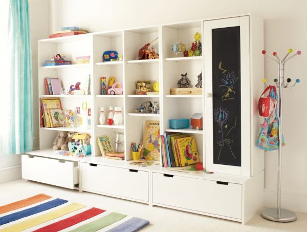 Интересные стеллажи для детской комнаты (50 фото)