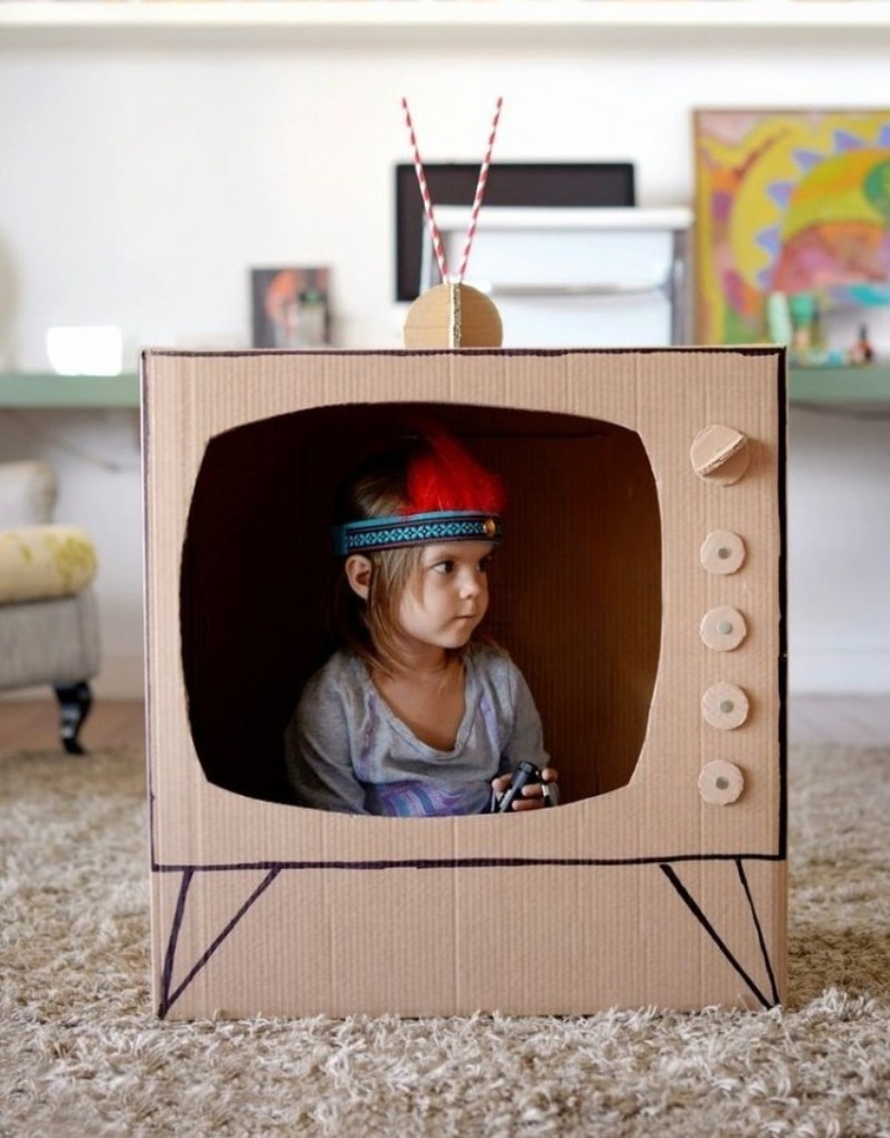 10 потрясающих детских игрушек, которые можно сделать из картонных коробок