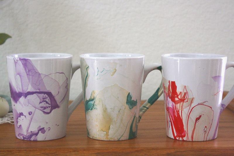 Украшаю посуду лаком для ногтей: так красиво, что хоть на продажу