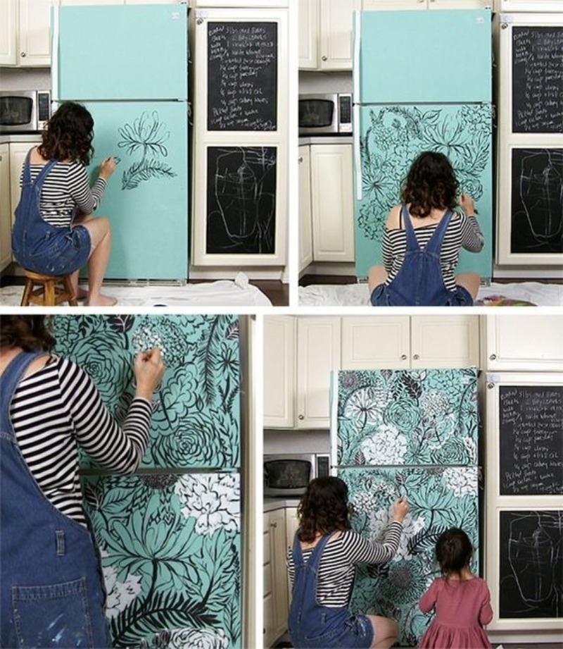 7 способов сделать из скучного холодильника произведение искусства