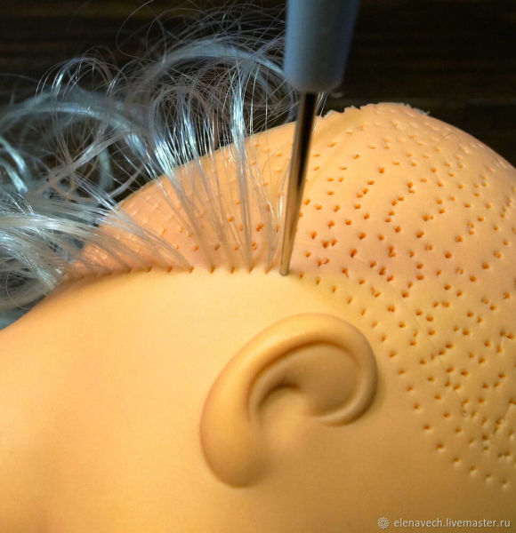 Как перепрошить кукле волосы