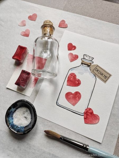 Создаем открытку «Зелье Любви» на День святого Валентина