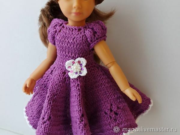 Мастер-класс по вязанию спицами платья для кукол Kruselings