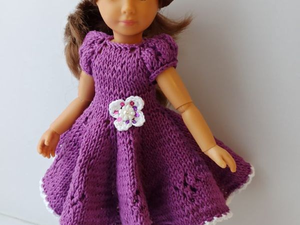 Мастер-класс по вязанию спицами платья для кукол Kruselings