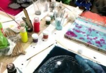 Мастер-класс по рисованию эпоксидной смолой от студии «Аля Прима»