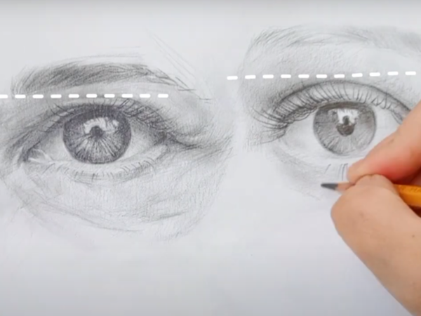 Рисуем глаза с разницей в 25 лет