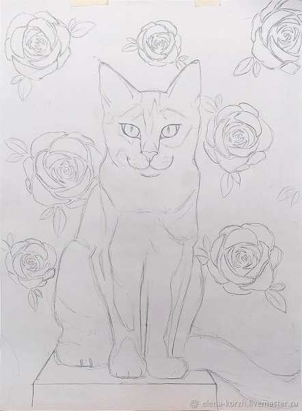 Многослойная техника живописи акрилом. Как я рисую кошек