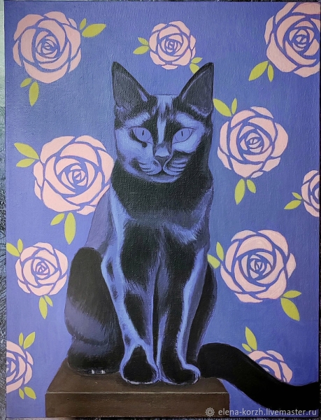 Многослойная техника живописи акрилом. Как я рисую кошек